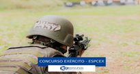 Concurso Exército - recruta durante treinamento - Divulgação