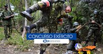 Concurso Exército - militares durante exercício de atendimento médico - Divulgação