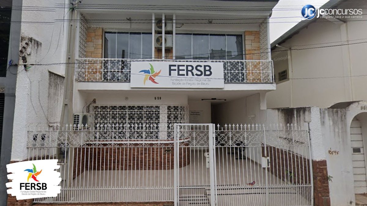 Processo seletivo da FERSB SP: sede da Fundação Estatal Regional de Saúde da Região de Bauru