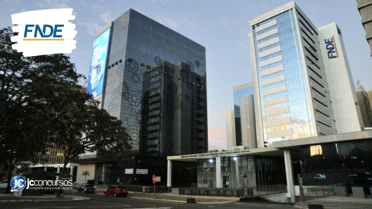 Concurso do FNDE: fachada da sede do órgão, em Brasília (DF)