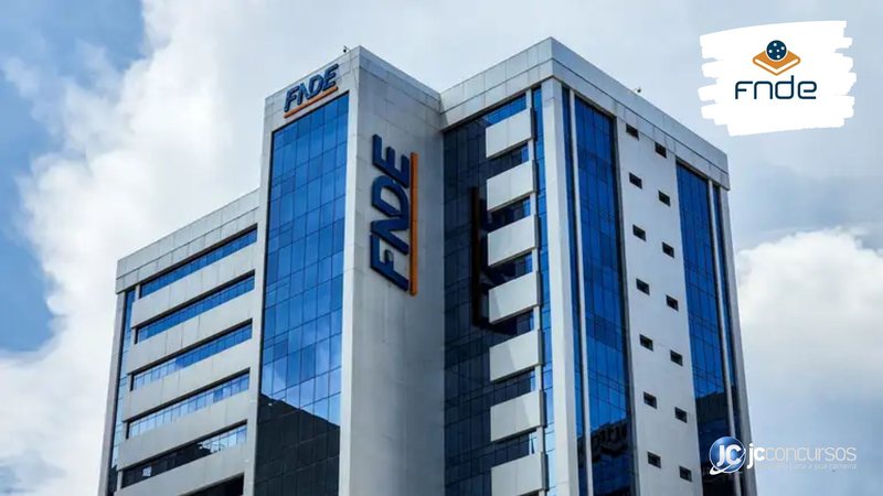Processo seletivo do FNDE: fachada da sede do órgão, em Brasília (DF)