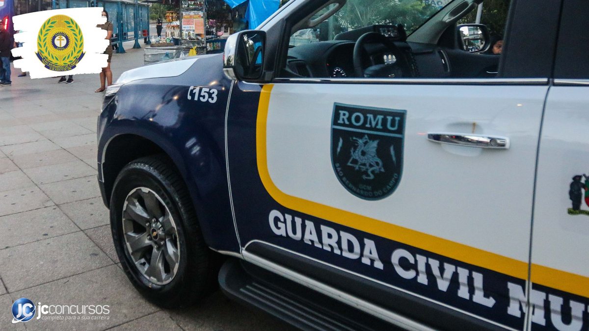 Concurso da GCM de São Bernardo do Campo SP: viatura da guarda civil municipal