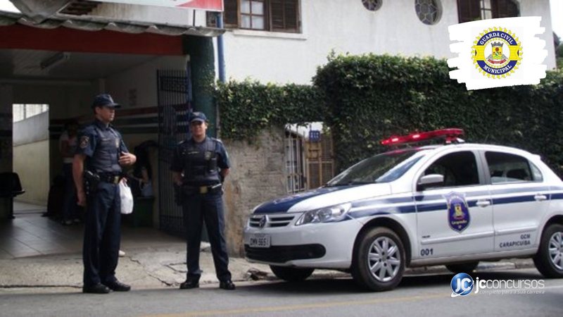 Concurso da Guarda Municipal de Carapicuíba: agentes da corporação durante patrulhamento