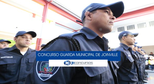 Concurso Guarda Municipal de Joinville - agentes da corporação perfilados - Divulgação