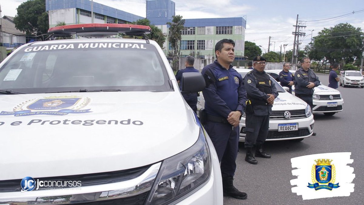 Concurso da Guarda Municipal de Manaus: agentes durante patrulhamento