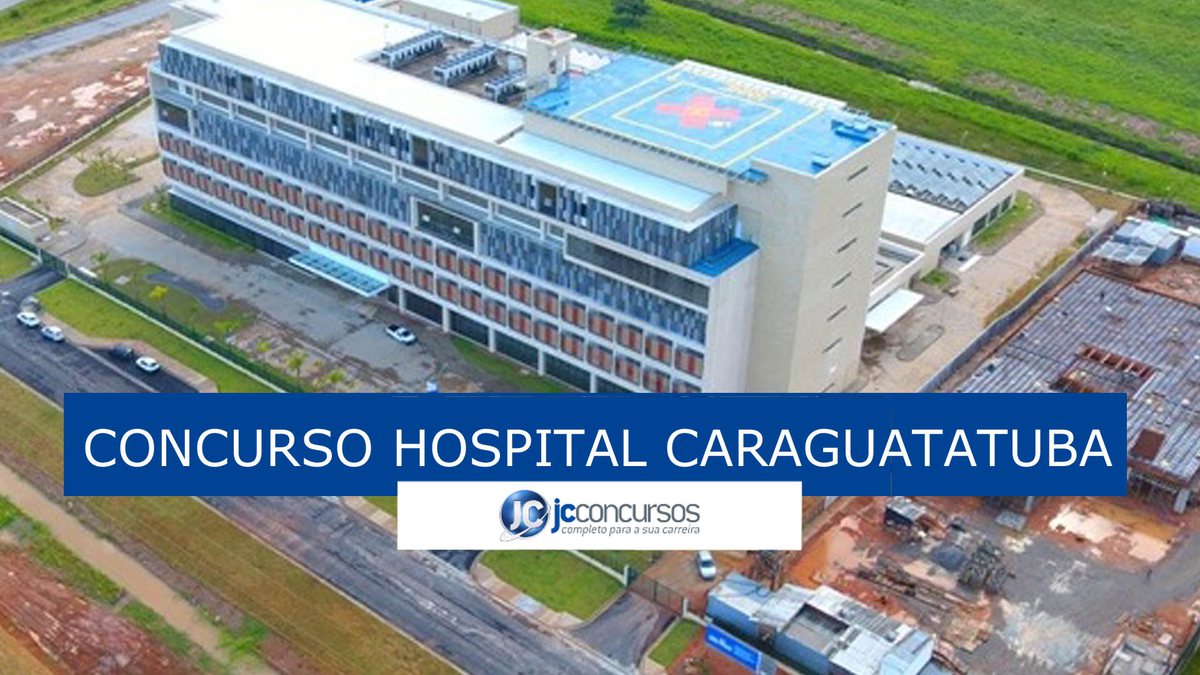 Concurso do Hospital de Caraguatatuba: vista aérea do Hospital Regional do Litoral Norte