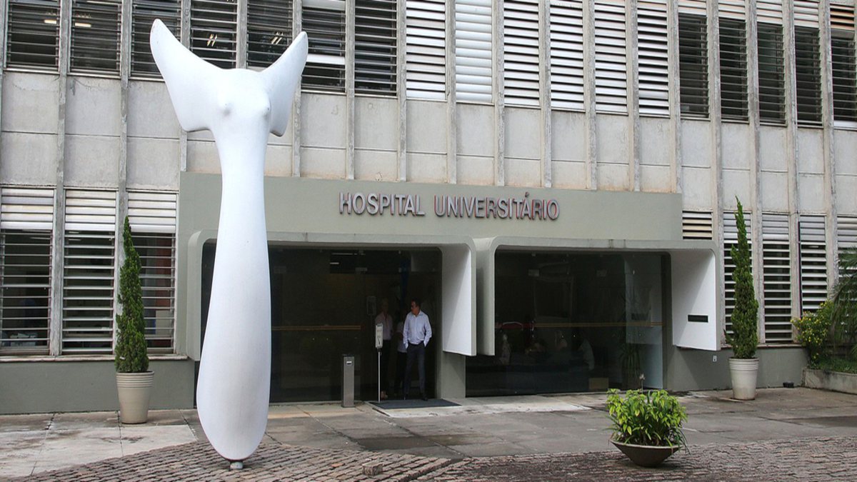 Concurso do HU USP: entrada do Hospital Universitário da Universidade de São Paulo