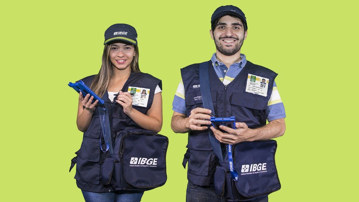 Concurso IBGE: recenseadores com dispositivos móveis de coleta
