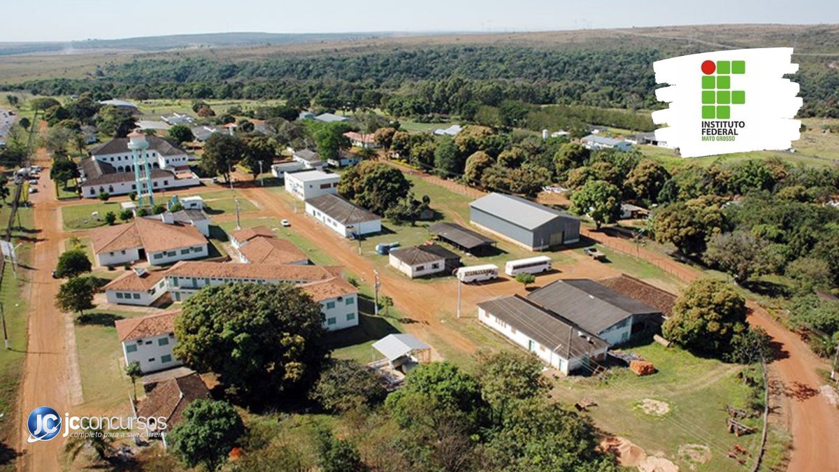 Concurso do IFMT: vista aérea do campus São Vicente, em Santo Antônio de Leverger