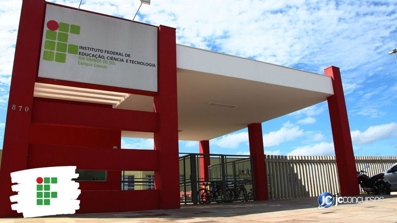 Concurso do IFRS: fachada do Campus Canoas