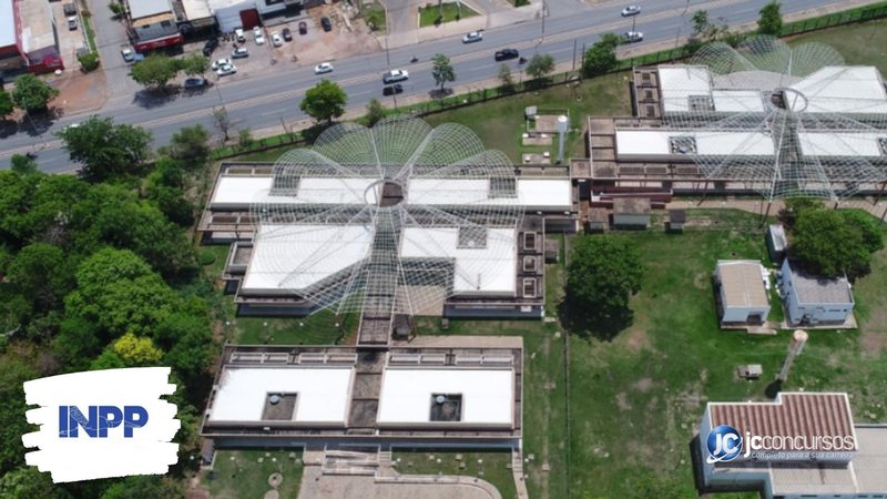 Concurso do INPP: vista aérea da sede do órgão, em Cuiabá (MT) - Foto: Divulgação