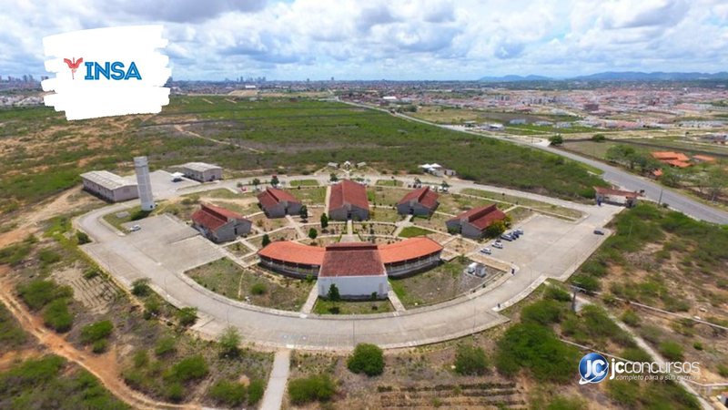 Concurso do Insa: vista aérea da sede do órgão, em Campina Grande (PB)