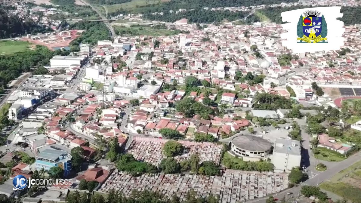 Concurso do Iprem de Caieiras: vista aérea do município
