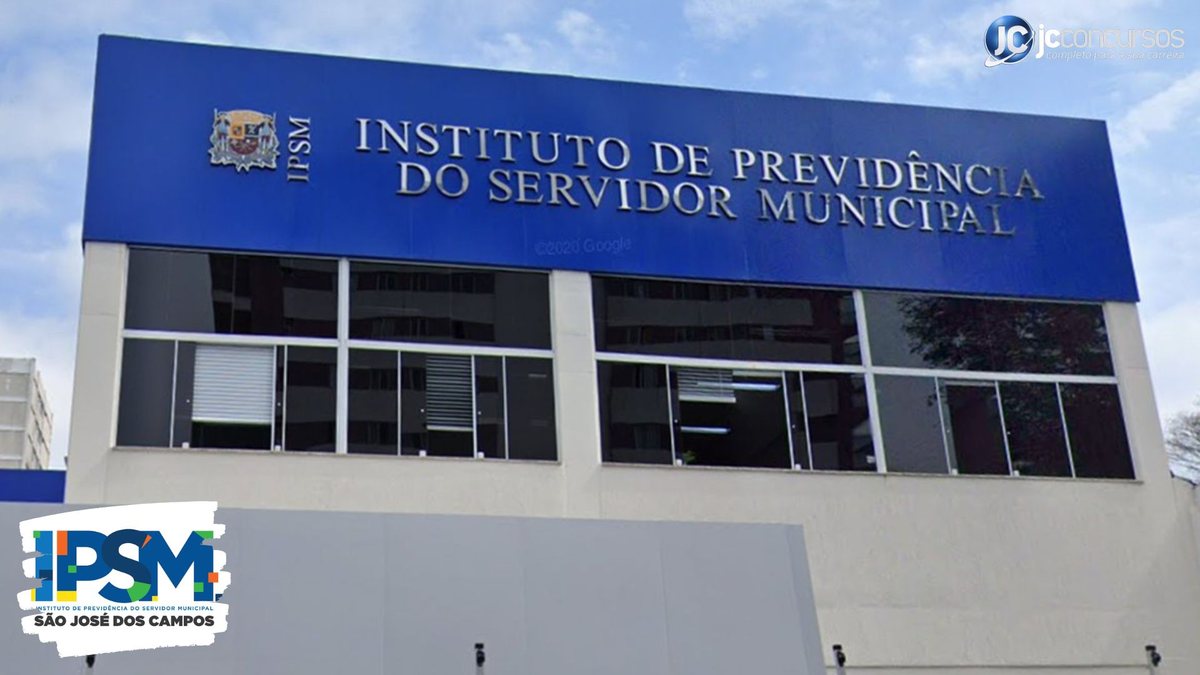 Concurso do IPSM de São José dos Campos SP: fachada da sede do Instituto de Previdência do Servidor Municipal