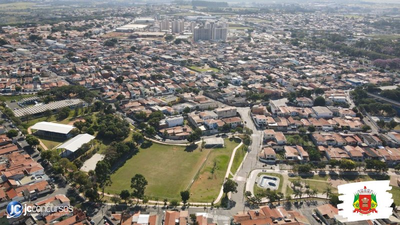 Concurso do Ituprev SP: vista aérea do município de Itu