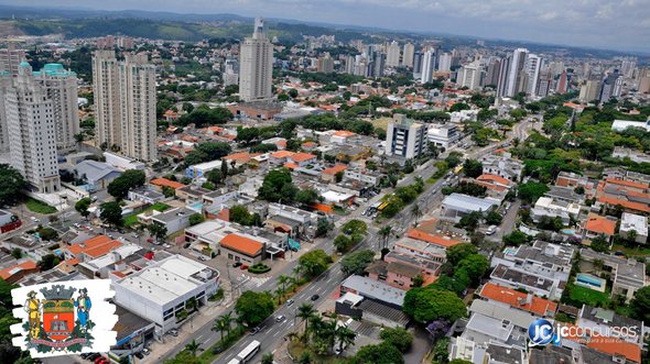 Concurso da Prefeitura de Jundiaí SP: vista aérea da cidade - Divulgação