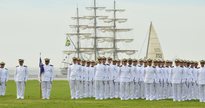 Concurso da Marinha: militares perfilados durante cerimônia de formatura - Divulgação