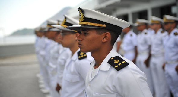 Concurso Marinha: marinheiros perfilados - Divulgação