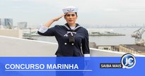 Concurso Marinha: oficial presta continência - Divulgação