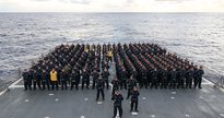 Concurso da Marinha: navio próximo à costa brasileira - Divulgação