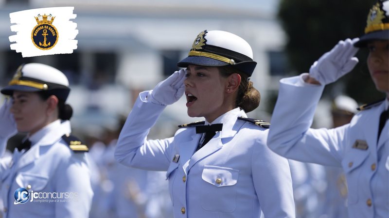 Concurso da Marinha: oficiais durante cerimônia de formatura no Ciaw - Foto: Divulgação