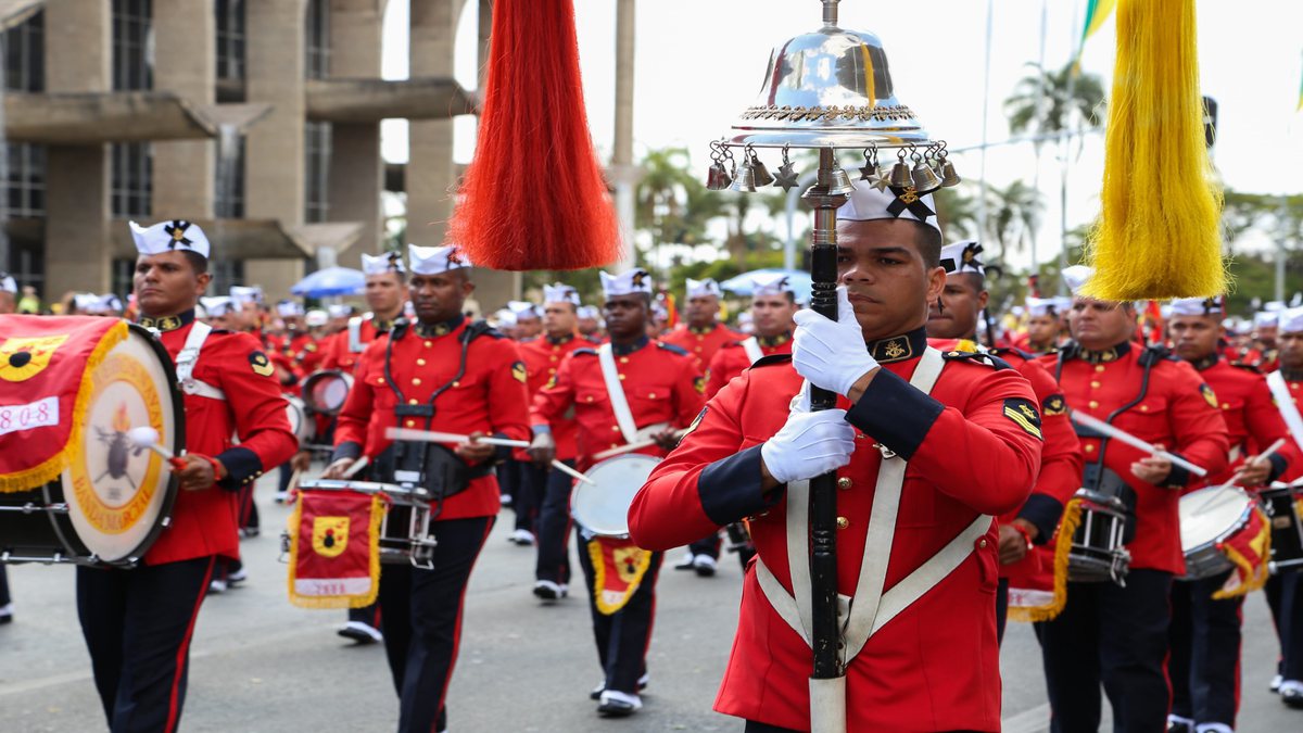 Concurso da Marinha: músicos do Corpo de Fuzileiros Navais durante apresentação