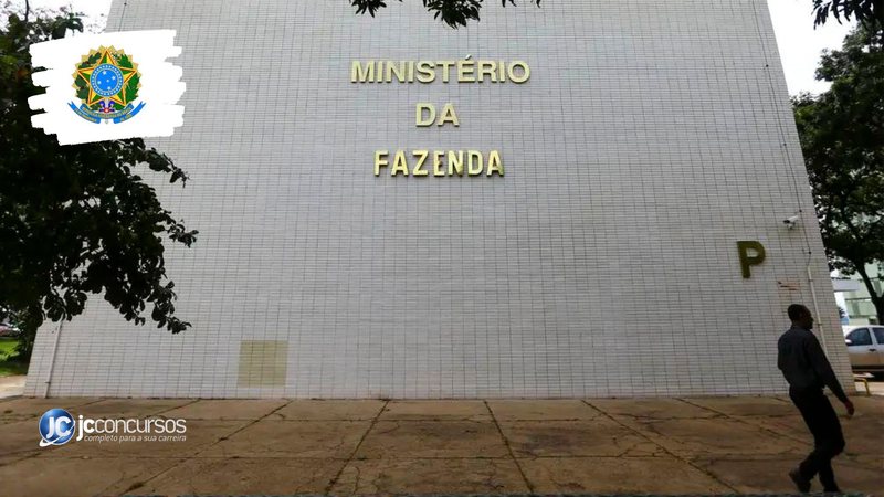 Concurso do Ministério da Fazenda: fachada do edifício-sede da pasta, na Esplanada dos Ministérios, em Brasília