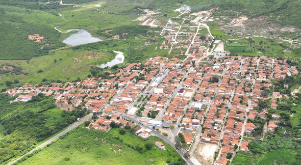 Concurso Prefeitura Monte Horebe - vista aérea do município - Divulgação