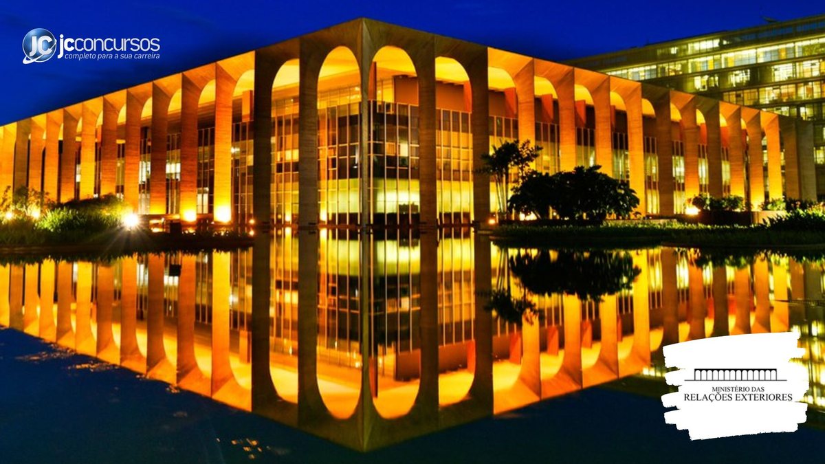 Concurso do MRE: fachada do Palácio Itamaraty, sede da pasta, em Brasília