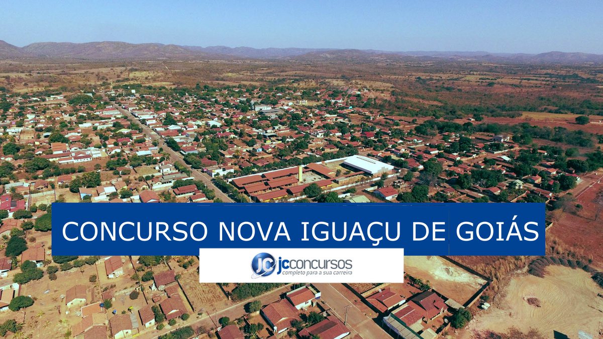 Concurso Prefeitura Nova Iguaçu de Goiás: vista aérea do município
