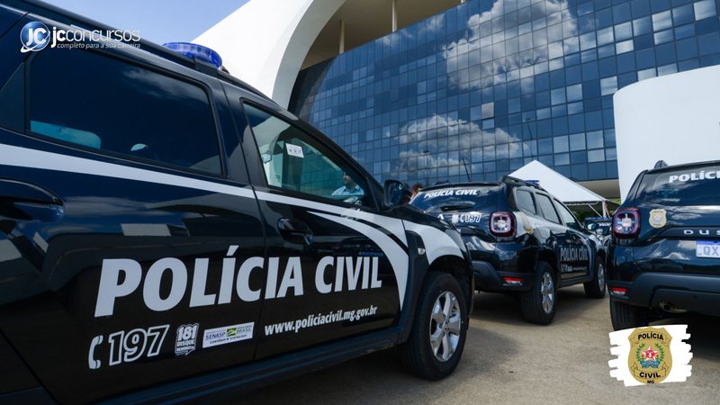 Concurso da PC MG: viatura da Polícia Civil do Estado de Minas Gerais