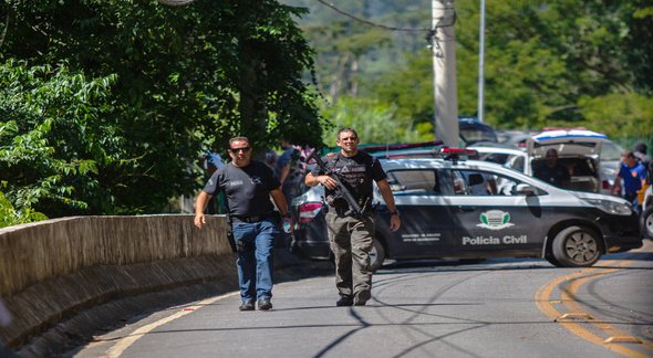 Concurso da PC SP: policiais circulam em área de ocorrência - Divulgação