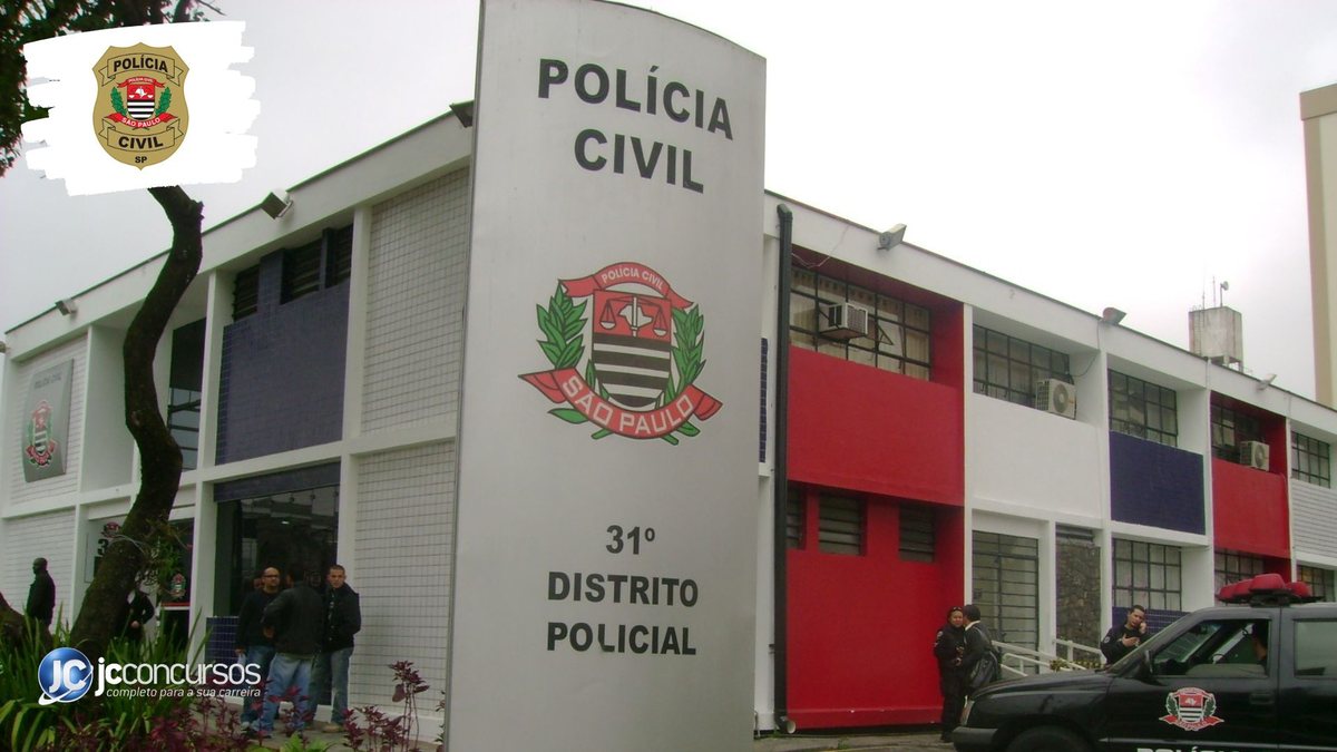 Concurso da PC SP: fachada de unidade da corporação, na capital paulista