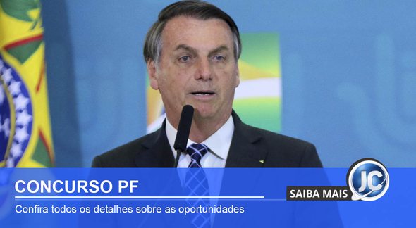 Concurso PF: presidente Jair Bolsonaro - Divulgação