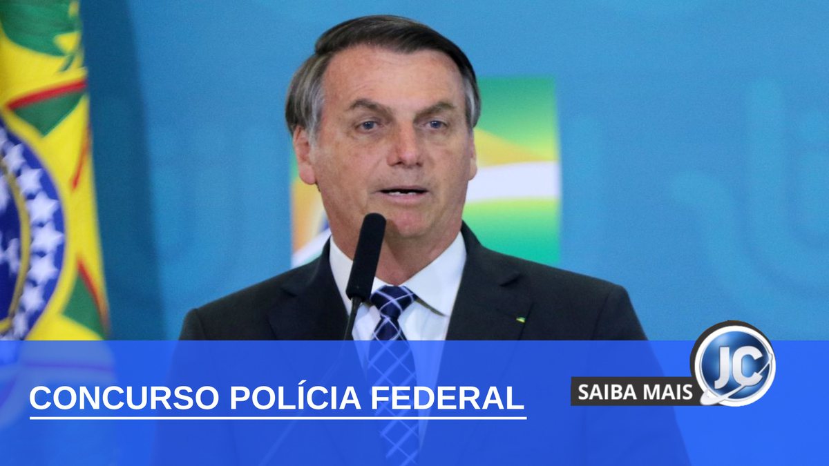 Concurso PF: presidente Jair Bolsonaro durante discurso