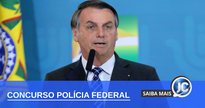 Concurso PF: presidente Jair Bolsonaro durante discurso - EBC