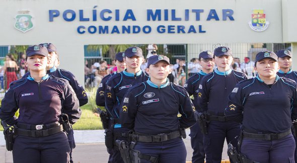 Concurso PM CE: soldados da Polícia Militar do Ceará perfilados - Divulgação