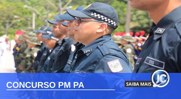 Concurso PM PA - soldados da Polícia Militar do Pará perfilados - Divulgação