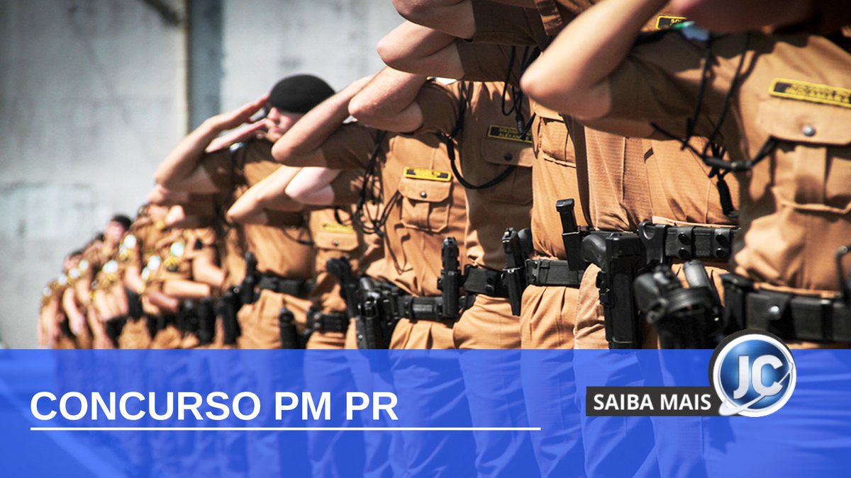Concurso PM PR: soldados da Polícia Militar do Paraná perfilados