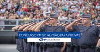 Concurso PM SP - soldados da Polícia Militar de São Paulo perfilados - Divulgação