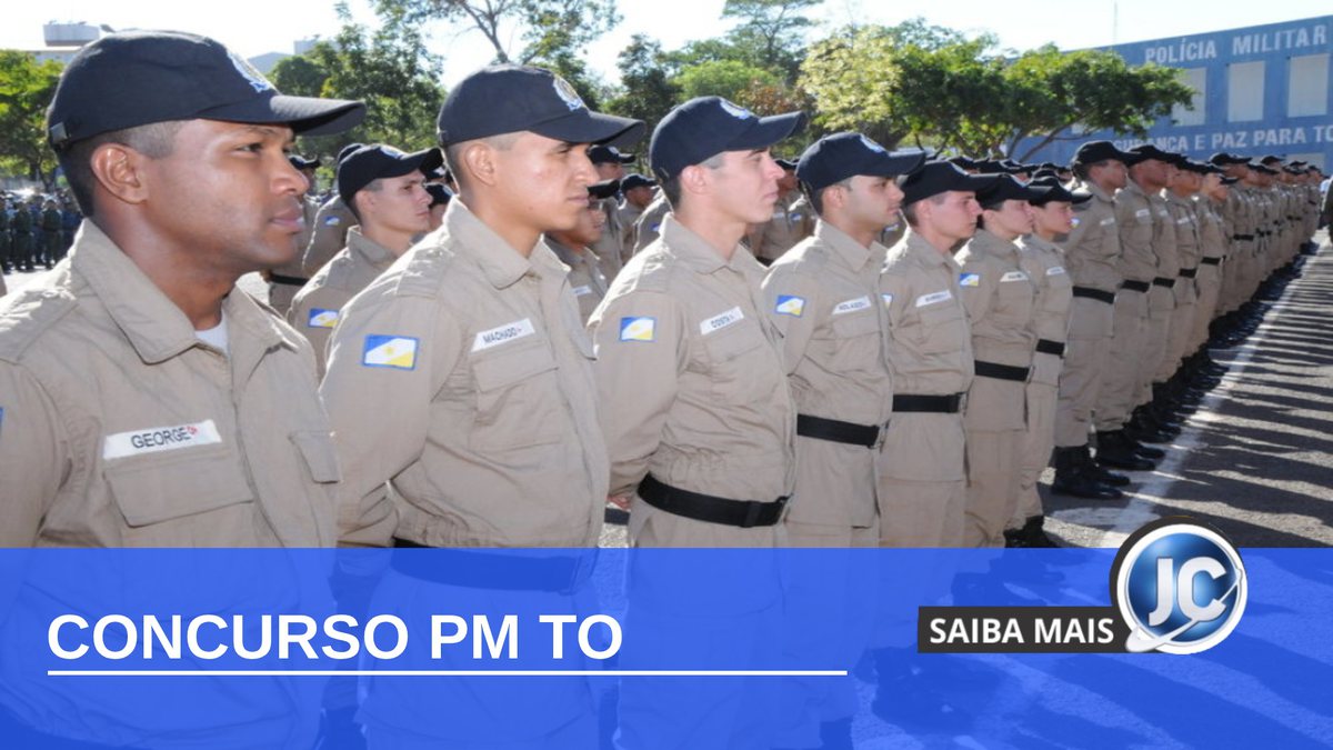 Concurso PM TO: soldados da Polícia Militar do Tocantins perfilados