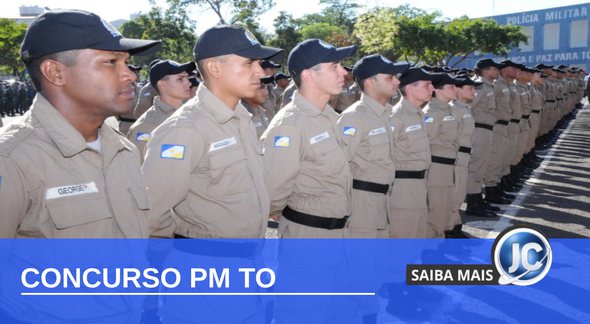 Concurso PM TO - soldados da Polícia Militar do Tocantins perfilados - Divulgação