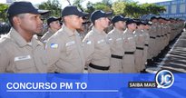 Concurso PM TO: soldados da Polícia Militar do Tocantins perfilados - Divulgação