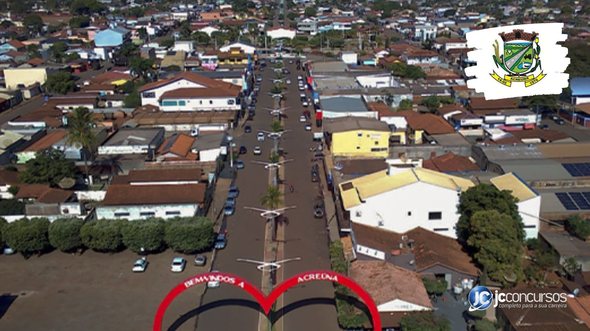 Concurso da Prefeitura de Acreúna: vista aérea do município - Foto: Divulgação