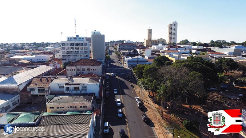 Processo seletivo da Prefeitura de Adamantina SP: vista área da cidade