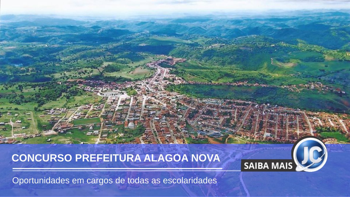 Concurso Prefeitura de Alagoa Nova - vista aérea do município