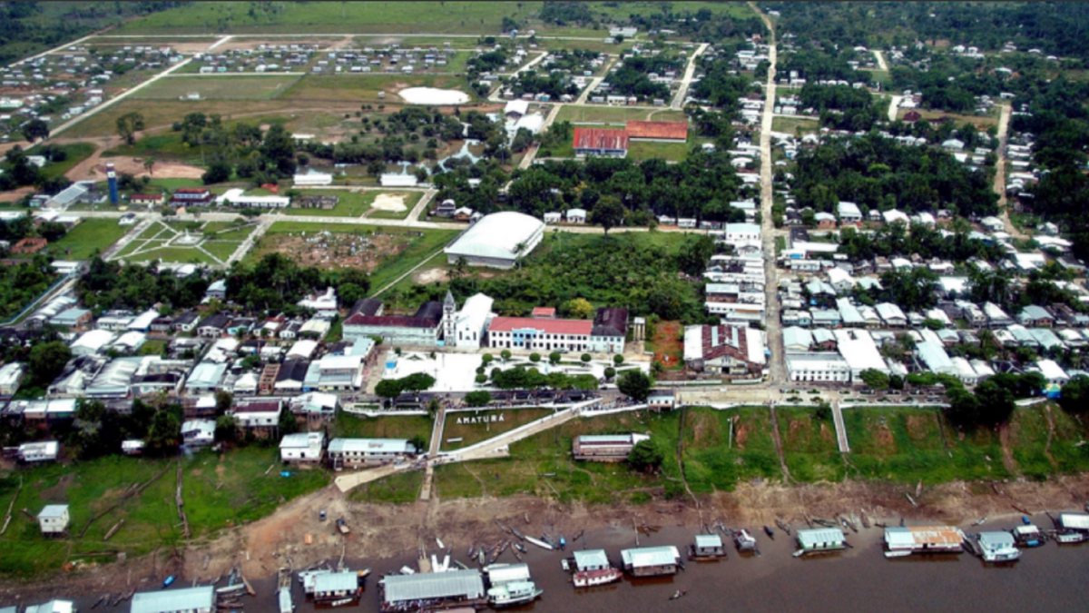 Concurso Prefeitura de Amaturá: vista aérea do município