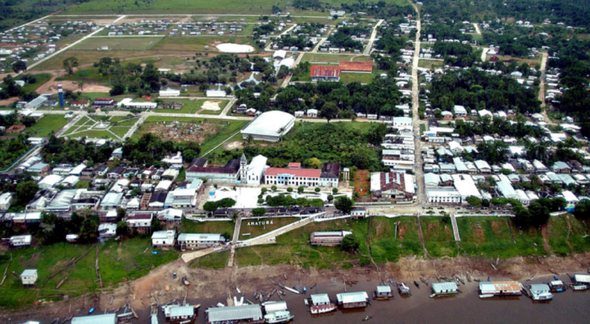 Concurso Prefeitura de Amaturá: vista aérea do município - Divulgação
