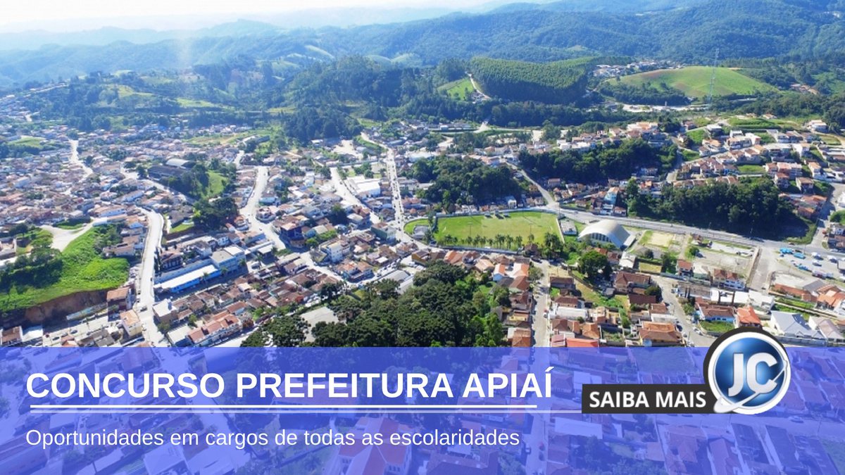 Concurso Prefeitura Apiaí - vista aérea do município
