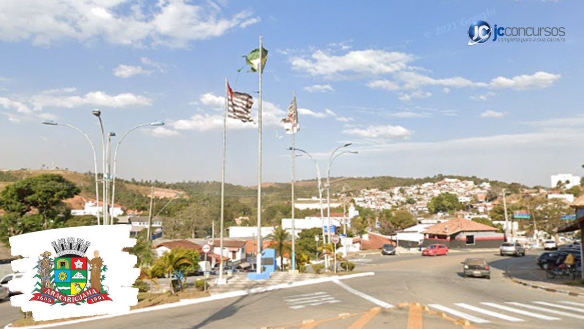 Concurso da Prefeitura de Araçariguama SP: vista parcial da cidade